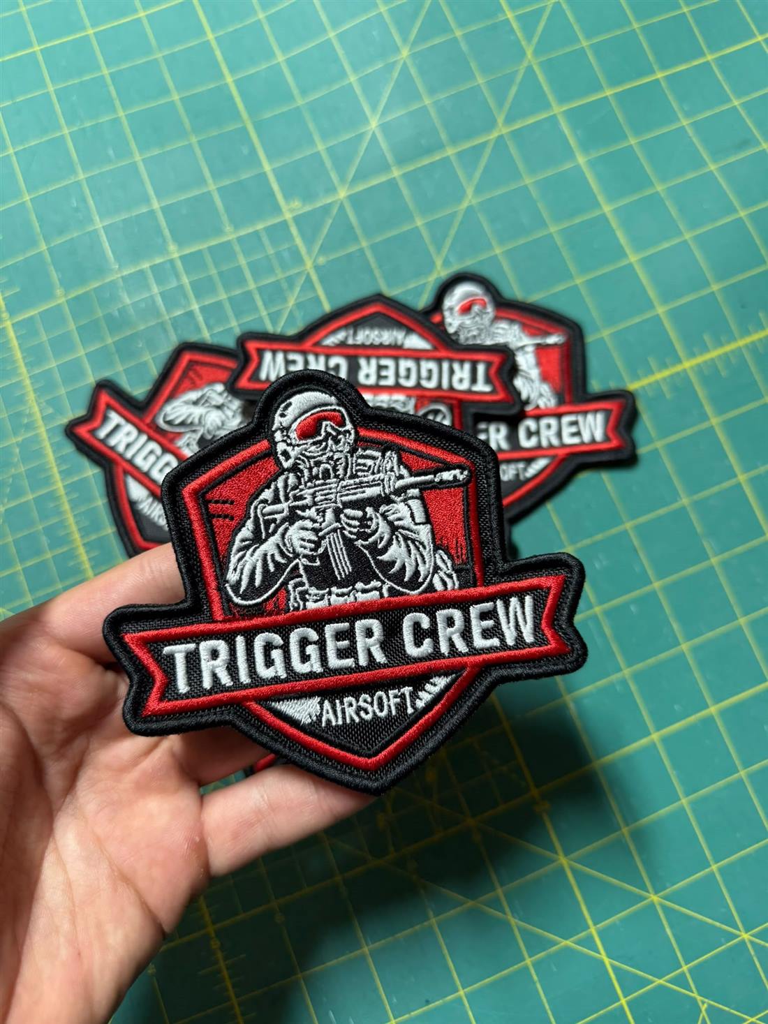 Trigger Crew Airsoft — vyšívaná nášivka